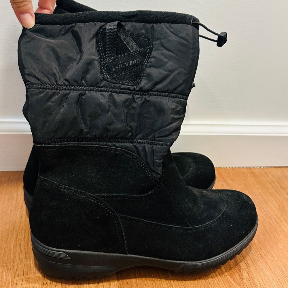 🆕Lands’ End winter boots, black, sz 9